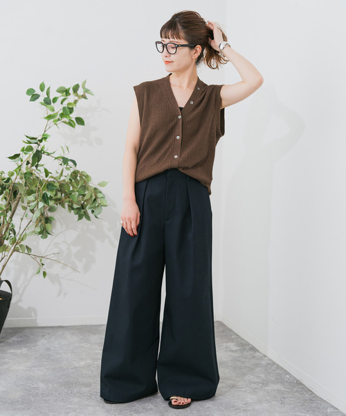 「Spick & Span」 ニットベスト FREE ブラック レディース Spick＆Span 「Spick & Span」 ニットベスト FREE ブラック