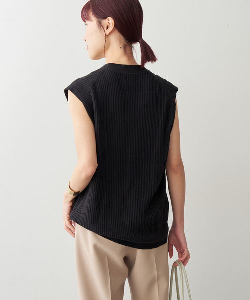 「Spick & Span」 ニットベスト FREE ブラック レディース Spick＆Span 「Spick & Span」 ニットベスト FREE ブラック