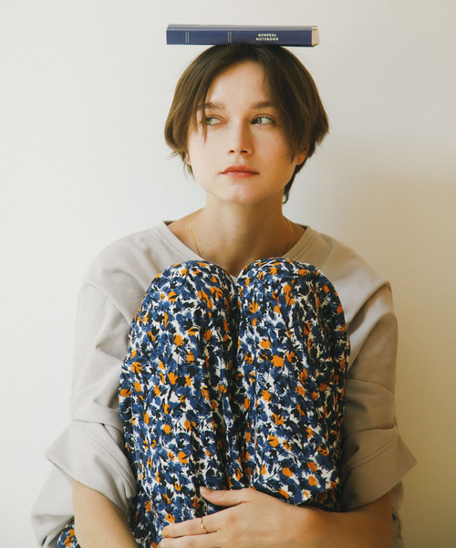 sara mallika パンツ C.RAYON PRINT EASY PANTS レディース