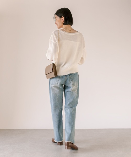 [RIVE DROITE] повреждение обработка Denim брюки 38 голубой женский 