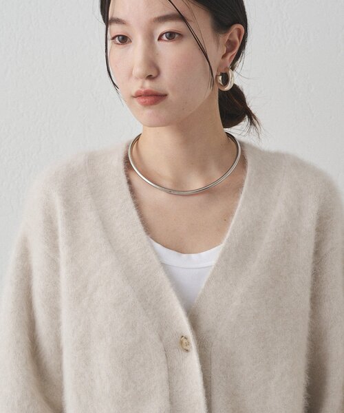 LOUNGEDRESS フェザーカーディガン Loungedress ニット セーター FURカシミヤニットカーデ
