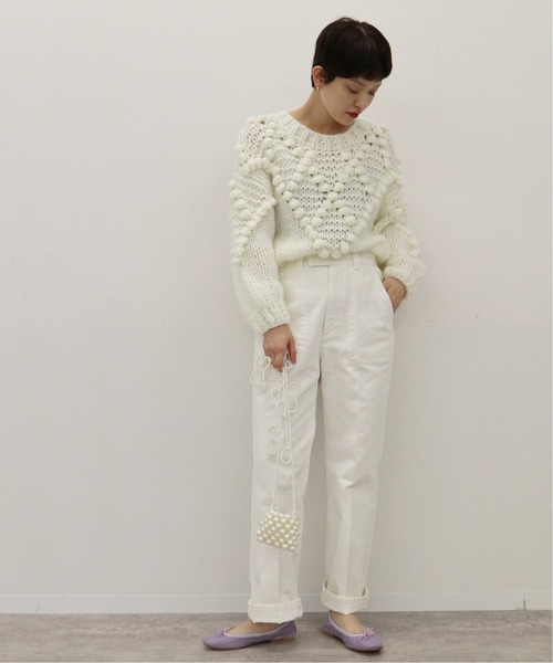 パンツ pan denim baggy roll pants edit for lulu EDIT. FOR LULU（エディットフォールル） デニムパンツ 36 ホワイト