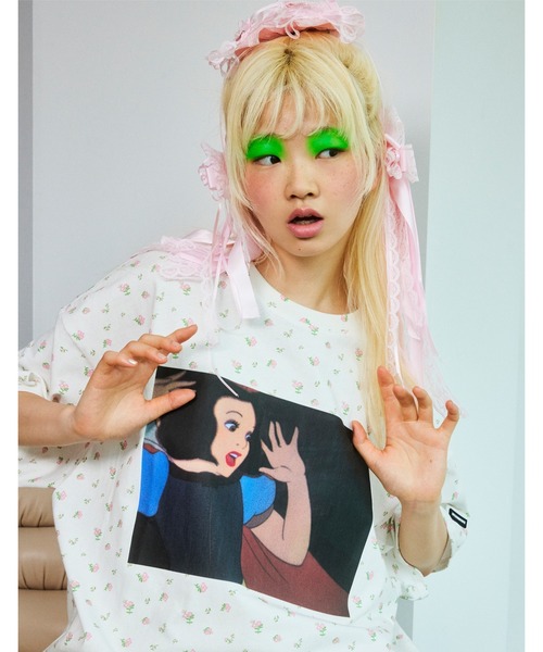 リトルサニーバイト　Tシャツ　チュニック　花柄 リトルサニーバイト（レディースTシャツ、カットソー）（柄：花