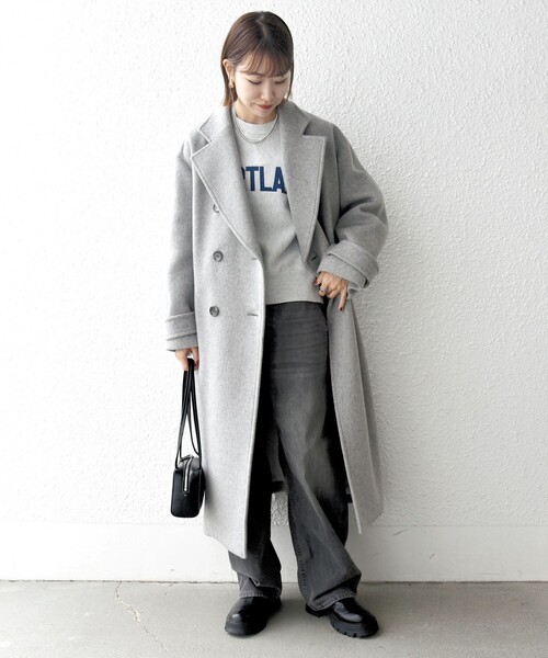 SHIPS any 「SHIPS any」 チェスターコート ONE SIZE ブラック