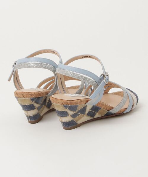 「卑弥呼」 ヒールサンダル 22.5cm ブルー レディース_画像2