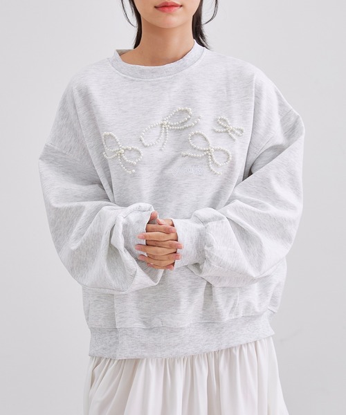★専用　新品　cen. リボンスウェットプルオーバー White 1.jpg