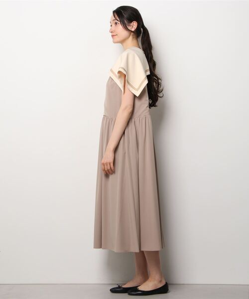 「CAROLINA GLASER」 ノースリーブワンピース ONE SIZE ブラック レディース_画像4