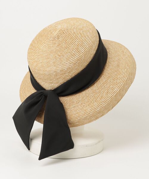 「Chapeau d' O」 ストローハット M/57.5cm ブラック レディース_画像2