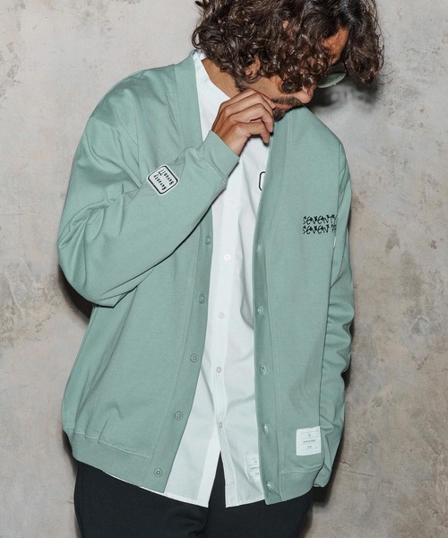 seventy seven カーディガン mcg3718-middle onz jersey cardigan 