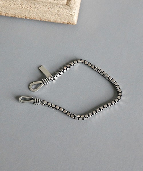 NO WAY ブレスレット /シルバープレートチェーンブレスレット(T3