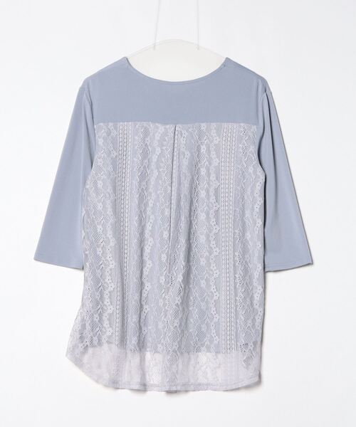 「fleur by mint breeze」 7分袖カットソー M サックスブルー レディース_画像2