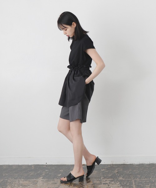 「LIAN」 半袖カットソー FREE 杢グレー レディース_画像5