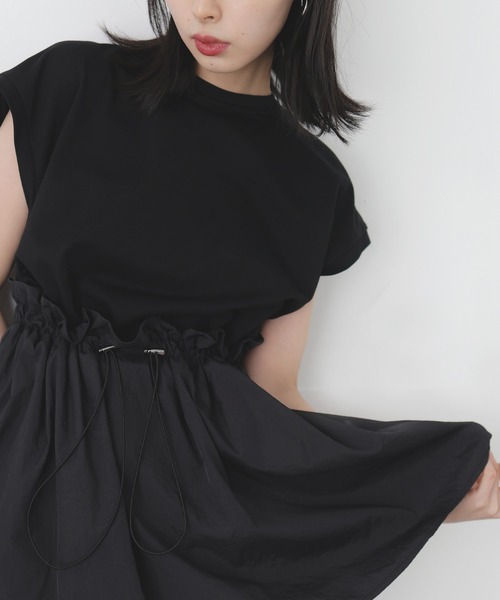 「LIAN」 半袖カットソー FREE 杢グレー レディース_画像8