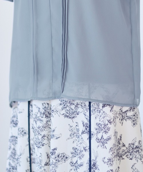 「alotta」 半袖ブラウス M ブラック×ホワイト レディース_画像3