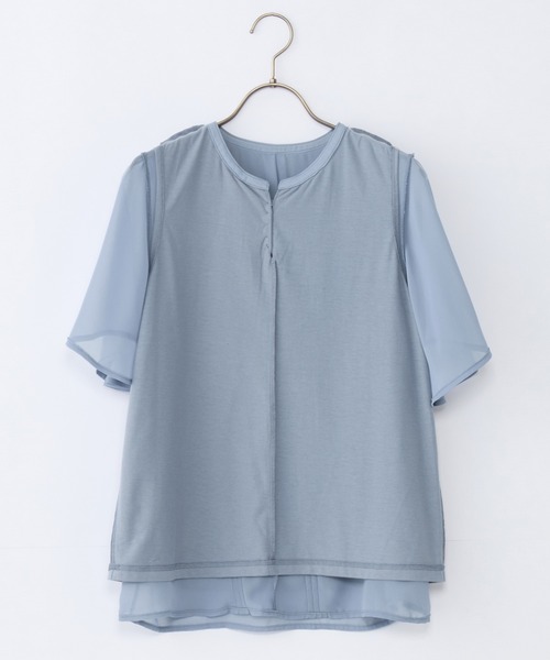 「alotta」 半袖ブラウス M ブラック×ホワイト レディース_画像5