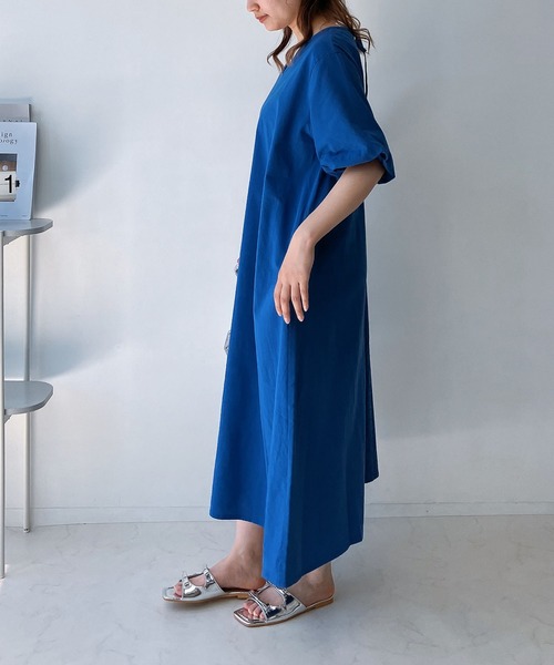 「AS KNOW AS plus」 半袖ワンピース FREE ブラック レディース_画像4