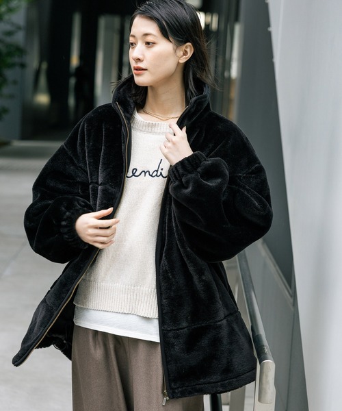 LAKOLE（ラコレ） ブルゾン アウター スタンドボアブルゾン / 496631