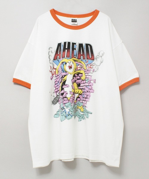 「RNA」 半袖Tシャツ MEDIUM ライトグレー レディース_画像6