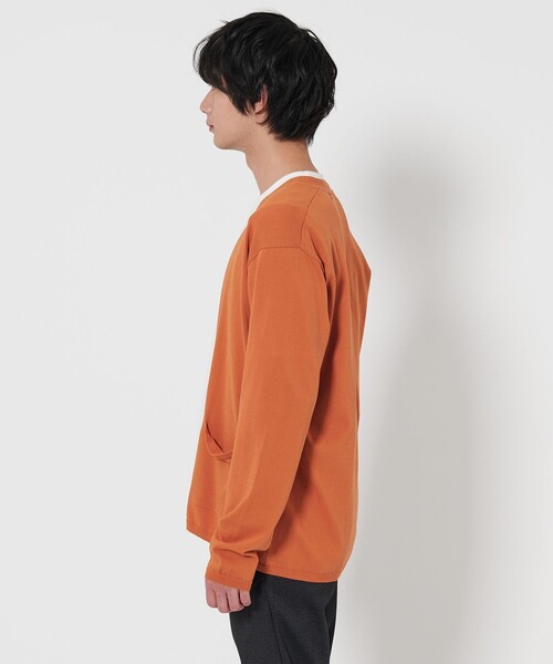 新品タグ付きオレンジカーディガン&amp;新品 H&amp;M フランス Tシャツセット A DAY IN THE LIFE カーディガン カーディガン＋Tシャツ -セット