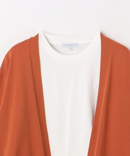 新品タグ付きオレンジカーディガン&新品 H&M フランス Tシャツセット A DAY IN THE LIFE カーディガン カーディガン＋Tシャツ -セット