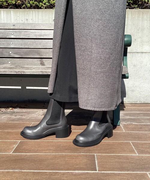 CAMPER カンペール 厚底 レザー アンクルブーツ 黒 37 サイドジップ CAMPER（カンペール） ブーツ PIX LONDON / アンクルブーツ レディース