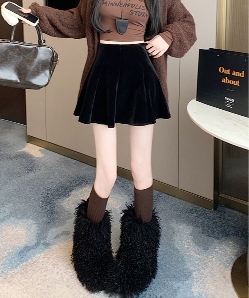 スカート インパン付き ミニ フレア ベロア : ZOZOTOWN Yahoo!店