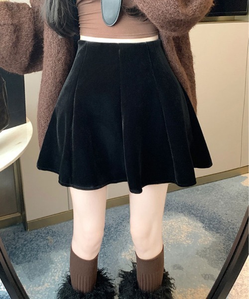 スカート インパン付き ミニ フレア ベロア : ZOZOTOWN Yahoo!店