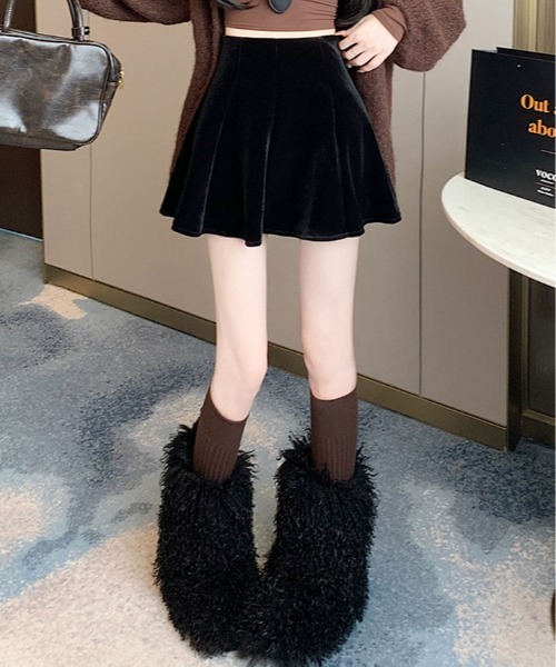 スカート インパン付き ミニ フレア ベロア : ZOZOTOWN Yahoo!店