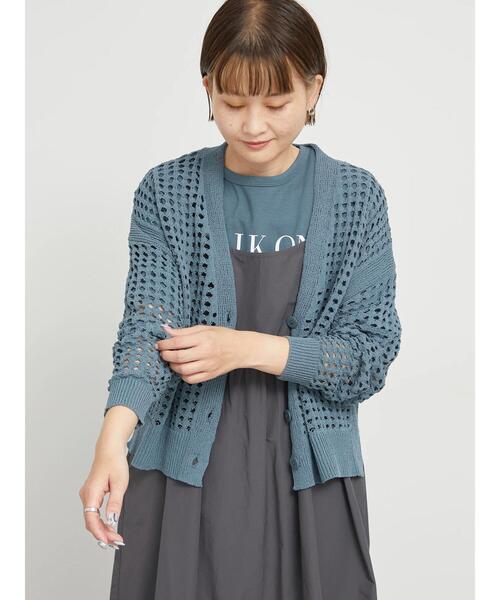 「sm2rhythm」 ニットカーディガン F ブルー レディース_画像2