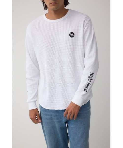 AZUL BY MOUSSY（アズールバイマウジー） tシャツ 袖刺繍ワッフル