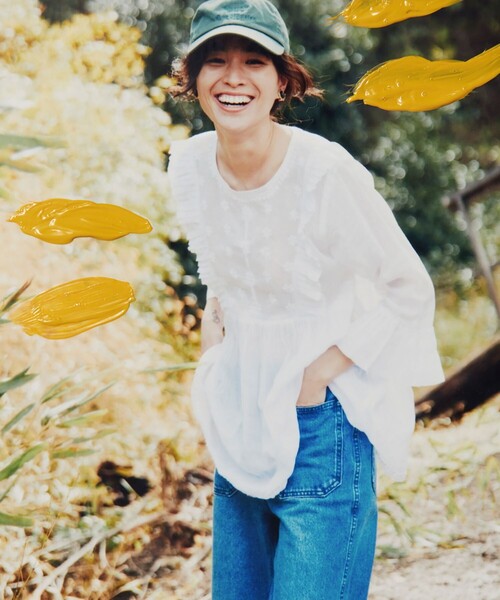 「Freada」 長袖ブラウス ONE SIZE ホワイト レディース_画像2