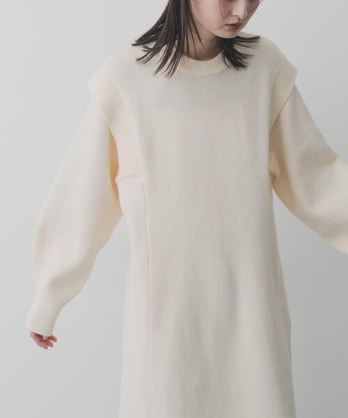 SENSE OF PLACE by URBAN RESEARCH ワンピース ショルダータックニット