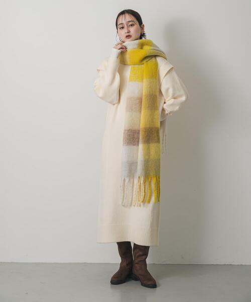 SENSE OF PLACE by URBAN RESEARCH ワンピース ショルダータックニット