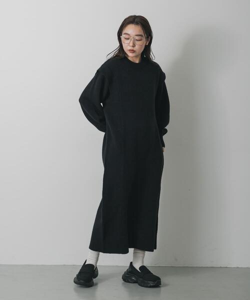 SENSE OF PLACE by URBAN RESEARCH ワンピース ショルダータックニット