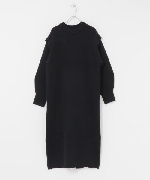 SENSE OF PLACE by URBAN RESEARCH ワンピース ショルダータックニット
