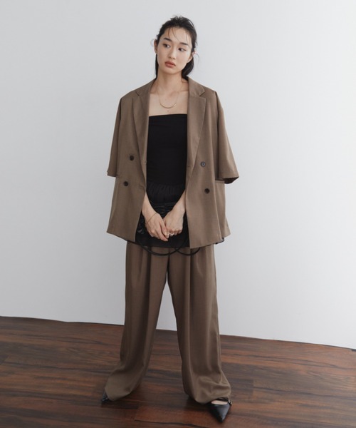 「Aunt Marie's」 テーラードジャケット FREE ブラック レディース_画像3