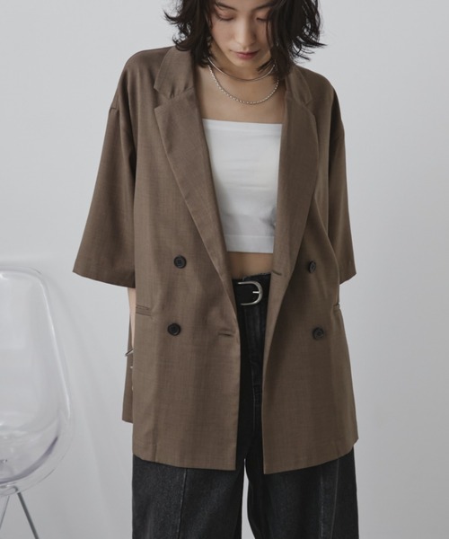 「Aunt Marie's」 テーラードジャケット FREE ブラック レディース_画像9