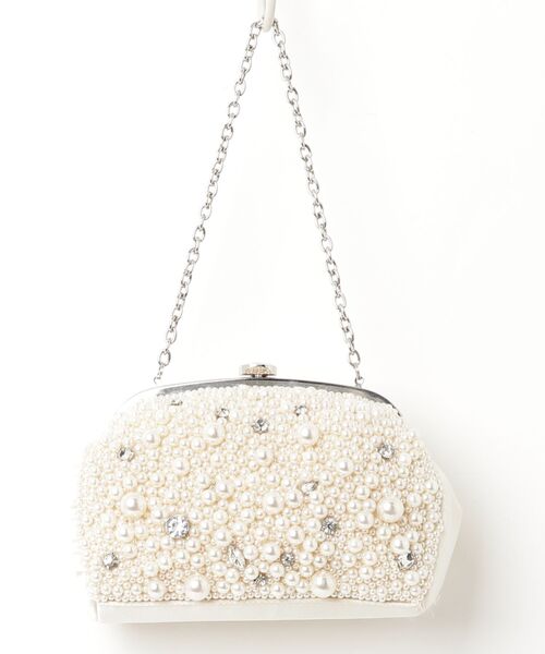 「UNIVERVAL MUSE」 ビジューハンドバッグ - ベージュ レディース_画像2