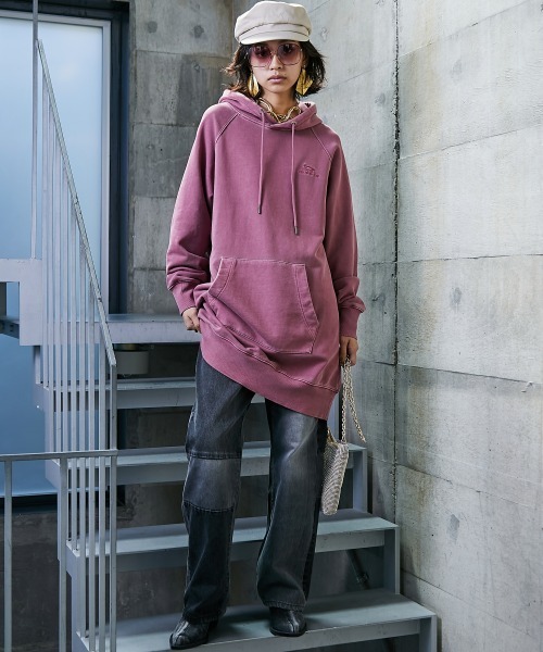 「GEVS.」 「SMILELAND」プルオーバーパーカー L ピンク レディース_画像2