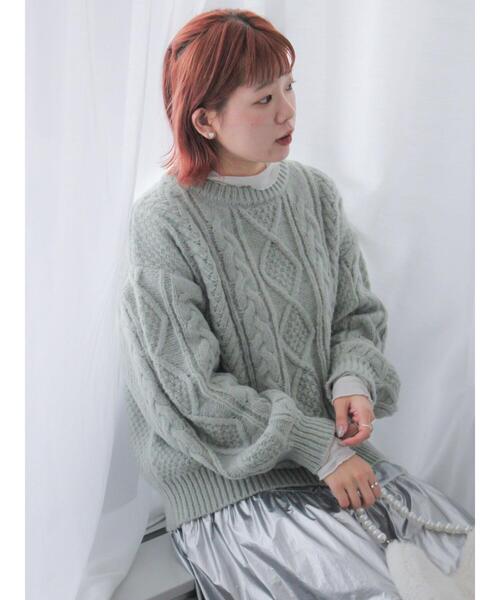 「ehka sopo」 長袖ニット F モカ レディース_画像2