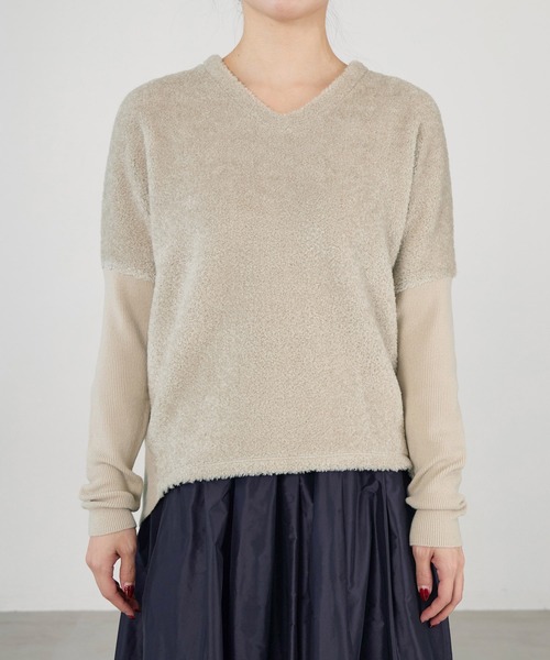 MICA&DEAL（マイカアンドディール） ニット セーター フロントプードル