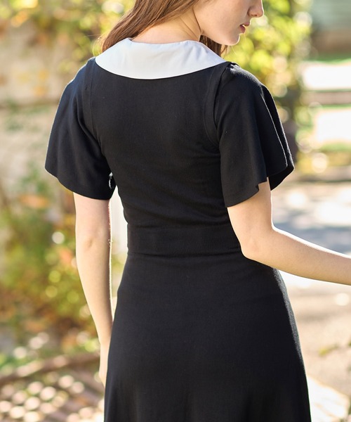 「tocco closet」 ニットワンピース M ブラック レディース_画像7