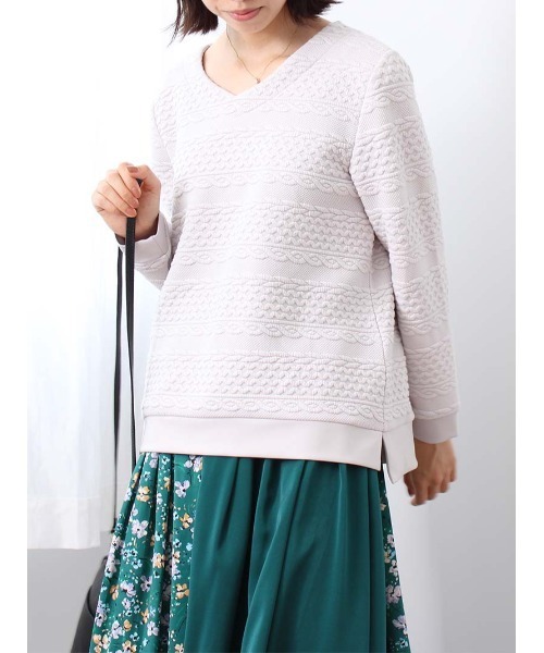 「MB mint breeze」 長袖カットソー M ネイビー レディース_画像7