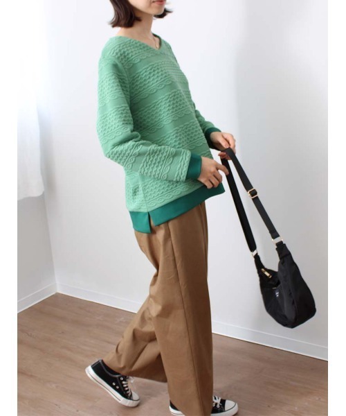 「MB mint breeze」 長袖カットソー M ネイビー レディース_画像9