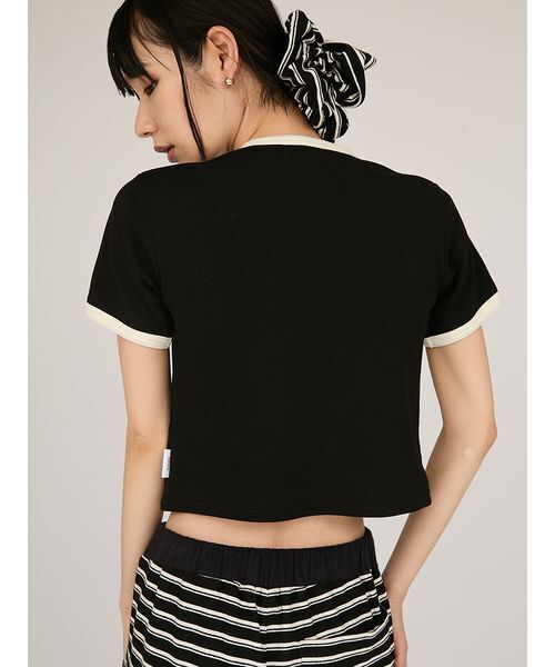 「emmi」 半袖Tシャツ F ブラック レディース_画像6