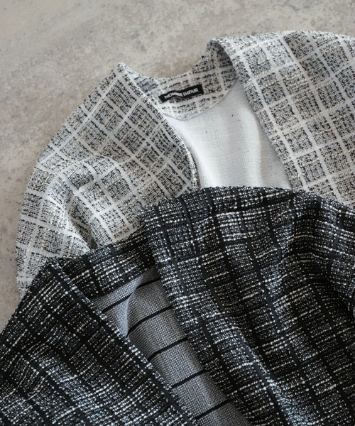 「NOMBRE IMPAIR」 ノーカラージャケット FREE ライトグレー レディース_画像4