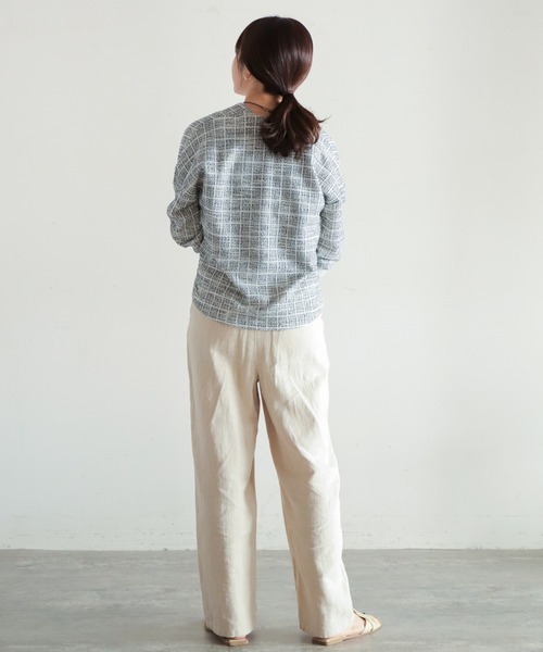 「NOMBRE IMPAIR」 ノーカラージャケット FREE ライトグレー レディース_画像5