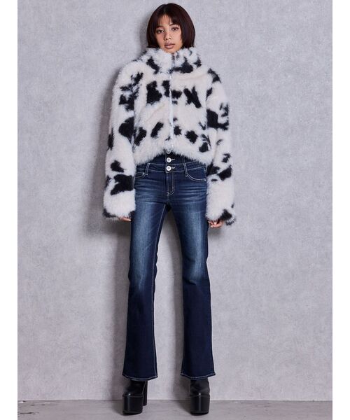 GYDA（ジェイダ） ブルゾン アウター 「WEB限定」COW PATTERN フェイク