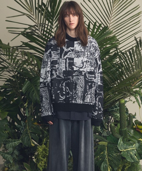 【MAISON SPECIAL】Crew Neck Knit Pullover MAISON SPECIAL（メゾンスペシャル） セーター ニット 「UNISEX」Scarf