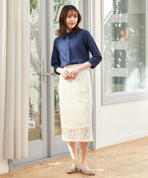 「Pitta Re:)」 7分袖ブラウス M ネイビー レディース_画像9